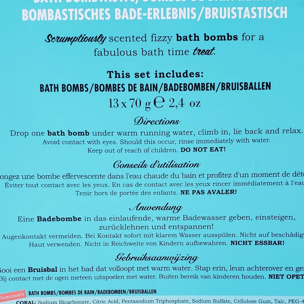 NWT Bath Bombastic Bath Bombs Set of 13
